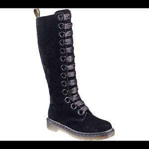 Dr. Martens velvet knee high boots US 10